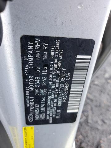 KMHCU5AE7DU088046 - 2013 HYUNDAI ACCENT GLS 银色 照片 12