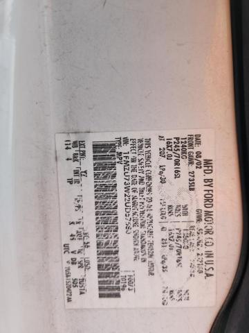 1FMZU73W22UD57580 - 2002 FORD EXPLORER XLT Weiß Foto 13