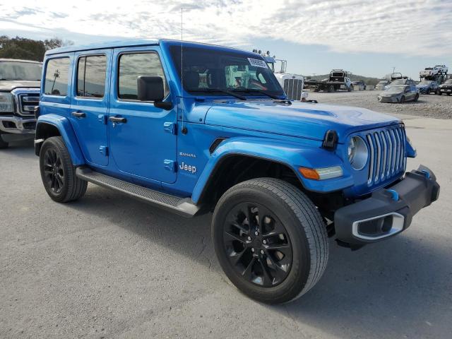 1C4JJXP66NW275039 - 2022 JEEP WRANGLER U SAHARA 4XE BLUE photo 4