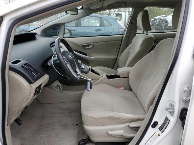 JTDKN3DUXB0285303 - 2011 TOYOTA PRIUS WHITE photo 7