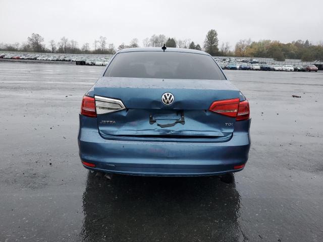 3VWLA7AJ3FM272216 - 2015 VOLKSWAGEN JETTA TDI BLUE photo 6