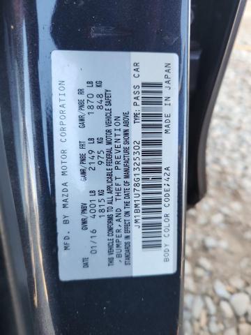 JM1BM1U78G1325302 - 2016 MAZDA 3 SPORT GRAY photo 12