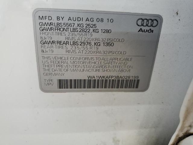 WA1WKAFP3BA028199 - 2011 AUDI Q5 PRESTIGE WHITE photo 13