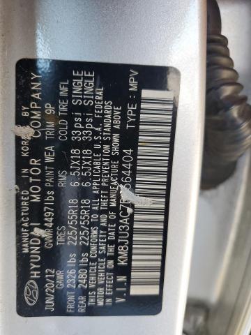 KM8JU3AC7DU564404 - 2013 HYUNDAI TUCSON GLS SILVER photo 13