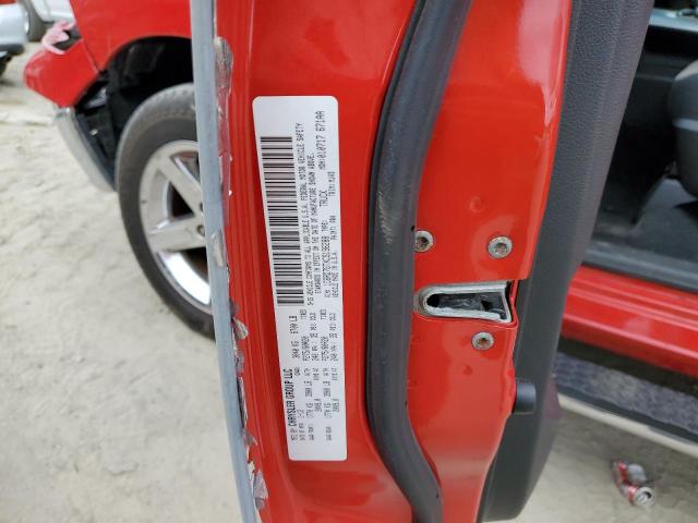 1C6RD7GTXCS196288 - 2012 DODGE RAM 1500 SLT 红色 照片 12