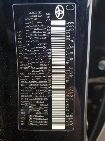 5YFB4MDE7RP124683 - 2024 TOYOTA COROLLA LE 黑色 照片 13