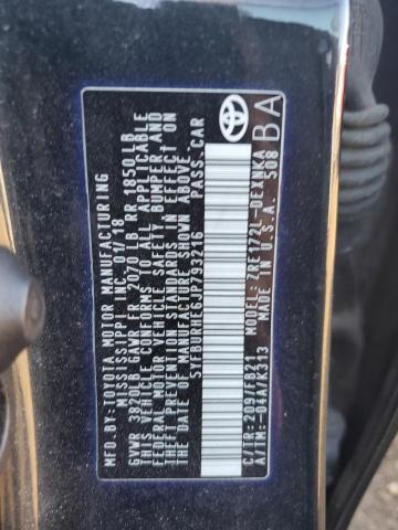 5YFBURHE6JP793216 - 2018 TOYOTA COROLLA L Қара фото 12