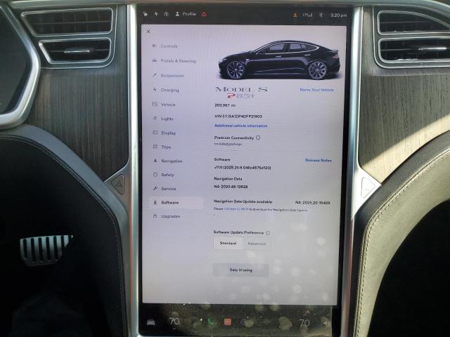 5YJSA1DP4DFP21903 - 2013 TESLA MODEL S შავი ფოტო 9