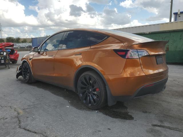 7SAYGDEF4NF529899 - 2022 TESLA MODEL Y Orange Foto 2