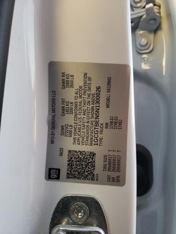 1GCGTBEN5N1300026 - 2022 CHEVROLET COLORADO WHITE photo 12