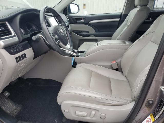 5TDKZRFH8KS557514 - 2019 TOYOTA HIGHLANDER SE Gris photo 7