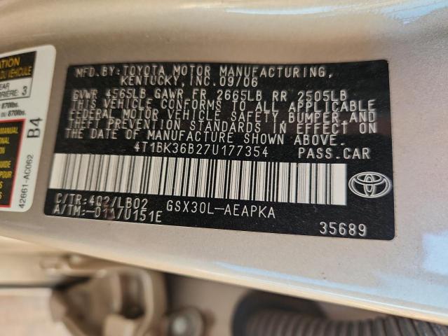 4T1BK36B27U177354 - 2007 TOYOTA AVALON XL 棕色 照片 13