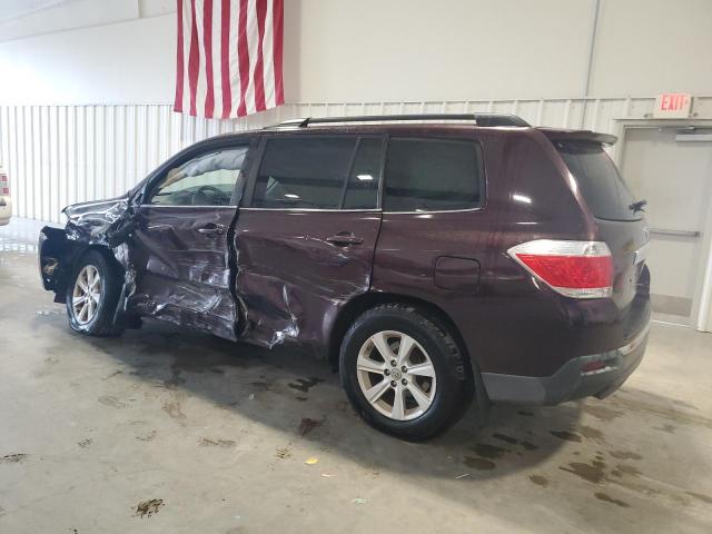 5TDZK3EH0CS061917 - 2012 TOYOTA HIGHLANDER BASE იასამნისფერი ფოტო 2