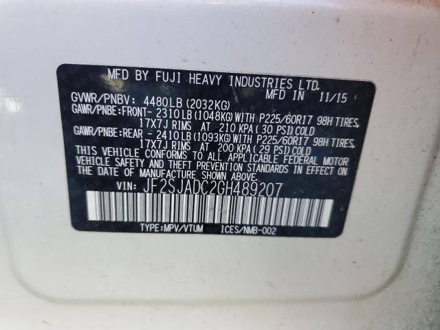 JF2SJADC2GH489207 - 2016 SUBARU FORESTER 2.5I PREMIUM Weiß Foto 13