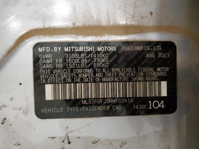 ML32FUFJ9RHF03416 - 2024 MITSUBISHI MIRAGE G4 ES SILVER photo 12