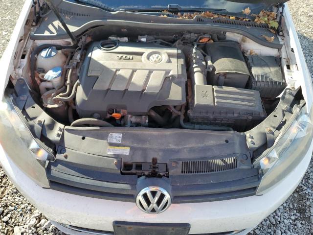 WVWDM7AJ4CW103753 - 2012 VOLKSWAGEN GOLF WHITE photo 11