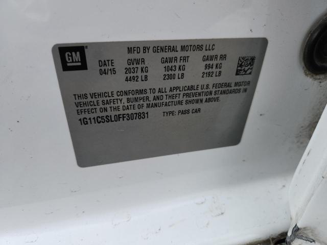 1G11C5SL0FF307831 - 2015 CHEVROLET MALIBU 1LT 白色 照片 13