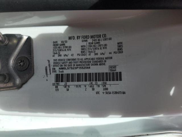 NM0LS7S23P1552544 - 2023 FORD TRANSIT CO XL ორფეროვანი ფოტო 14