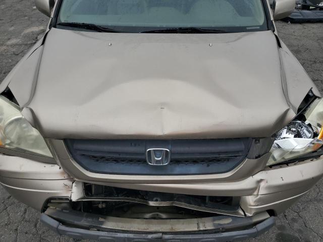 2HKYF18625H545739 - 2005 HONDA PILOT EXL GOLD photo 12
