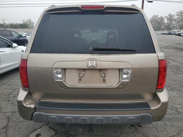 2HKYF18625H545739 - 2005 HONDA PILOT EXL GOLD photo 6