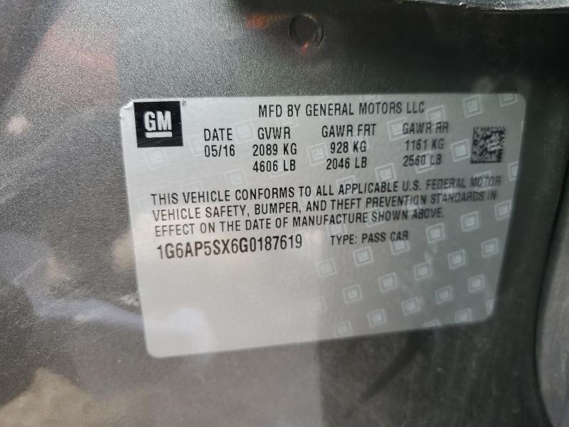 1G6AP5SX6G0187619 - 2016 CADILLAC CTS Boz foto 13