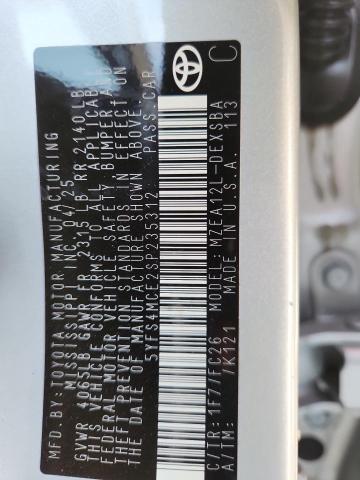 5YFS4MCE2SP235312 - 2025 TOYOTA COROLLA SE فضي صورة 12