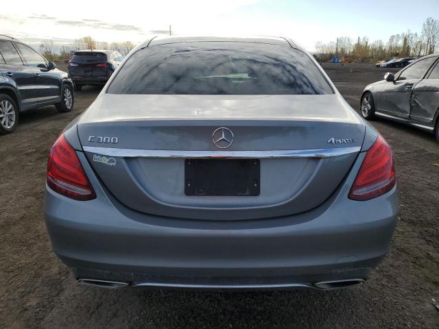 55SWF4KB3FU055372 - 2015 MERCEDES-BENZ C 300 4MATIC GRAY photo 6