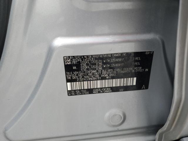 2T3ZFREV9HW364701 - 2017 TOYOTA RAV4 LE SILVER photo 14