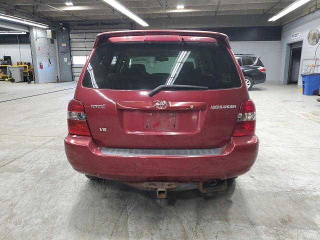 JTEDP21A240028464 - 2004 TOYOTA HIGHLANDER BASE ბურგუნდია ფოტო 6