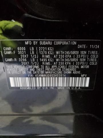 4S4WMAUD9S3403814 - 2025 SUBARU ASCENT TOURING BLACK photo 13