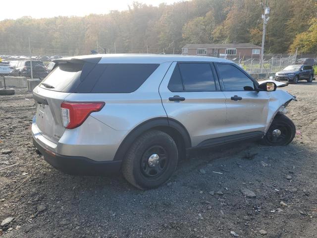 1FM5K8AW2LGC93361 - 2020 FORD EXPLORER POLICE INTERCEPTOR SILVER photo 3