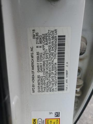 1HGCV1F38JA235734 - 2018 HONDA ACCORD SPORT Белый фото 13