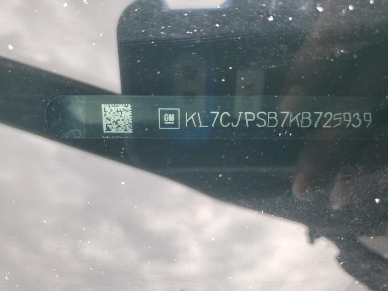 KL7CJPSB7KB725939 - 2019 CHEVROLET TRAX 1LT Сұр фото 13