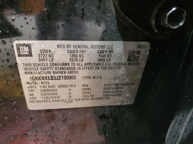 1GKKNXLS3JZ109960 - 2018 GMC ACADIA DENALI Schwarz Foto 13