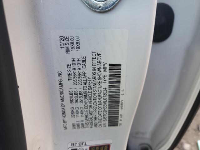5J8TC2H35ML013024 - 2021 ACURA RDX WHITE photo 13