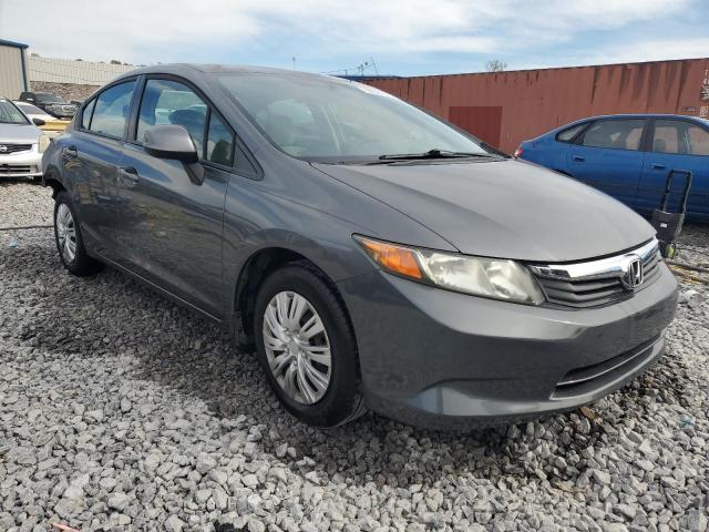 19XFB2F5XCE034946 - 2012 HONDA CIVIC LX GRAY photo 4
