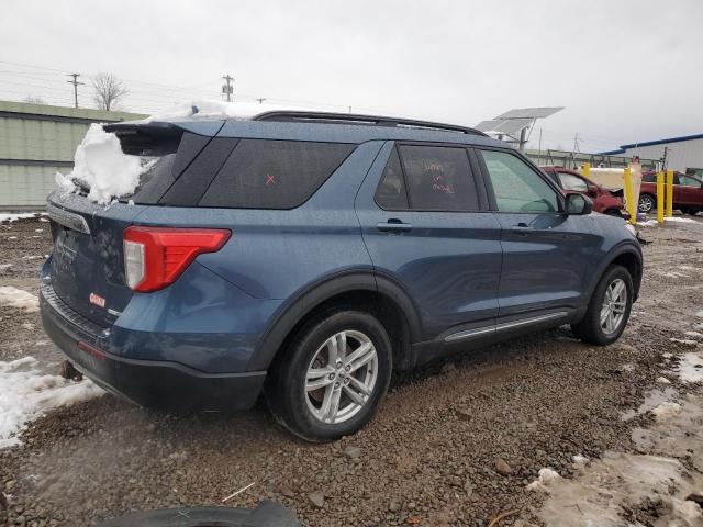 1FMSK8DH1LGA67019 - 2020 FORD EXPLORER XLT 蓝色 照片 3