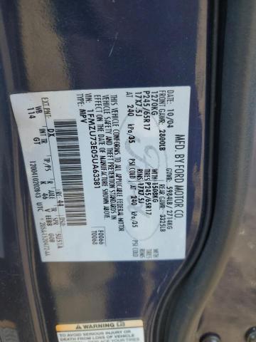 1FMZU73E05UA63381 - 2005 FORD EXPLORER XLT BLUE photo 13