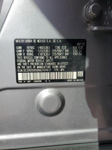 3CZRU5H50HG704631 - 2017 HONDA HR-V EX SILVER photo 12