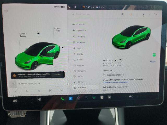 5YJ3E1EB5JF130308 - 2018 TESLA MODEL 3 გრაფიტი ფოტო 9