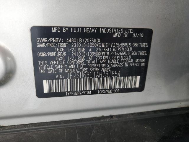 JF2SH6BC1AH781854 - 2010 SUBARU FORESTER XS Gümüş foto 13