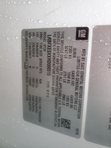 LRBFXESXXHD086515 - 2017 BUICK ENVISION PREMIUM WHITE photo 13