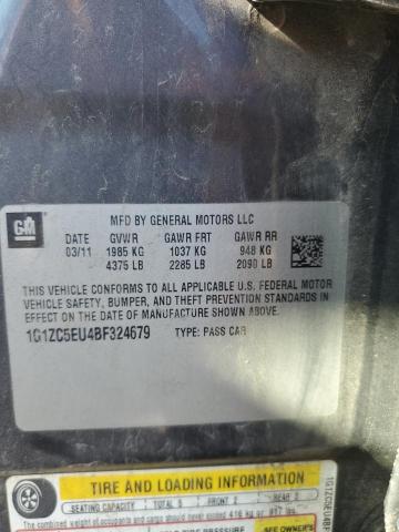 1G1ZC5EU4BF324679 - 2011 CHEVROLET MALIBU 1LT CHARCOAL photo 12