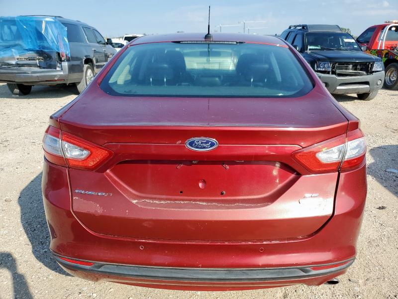 3FA6P0HR6DR323764 - 2013 FORD FUSION SE RED photo 6