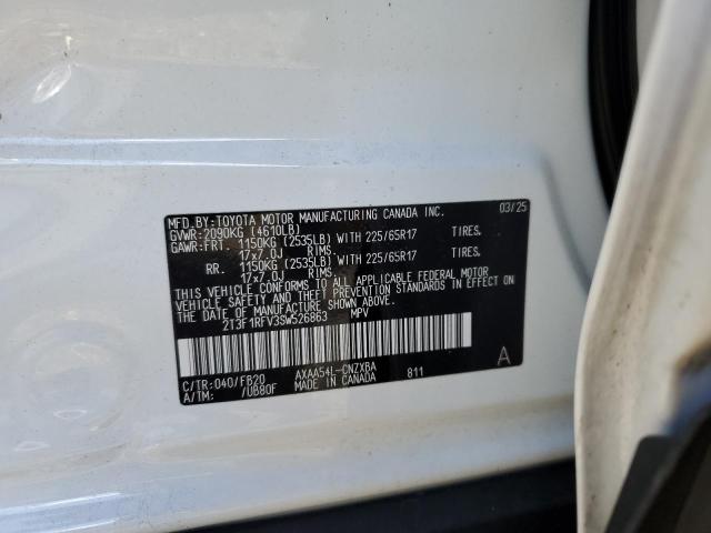 2T3F1RFV3SW526863 - 2025 TOYOTA RAV4 LE თეთრი ფოტო 13