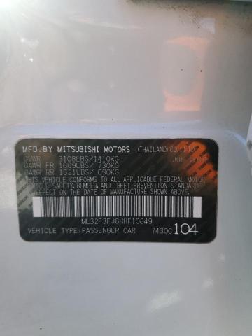 ML32F3FJ8HHF10849 - 2017 MITSUBISHI MIRAGE G4 ES WHITE photo 12