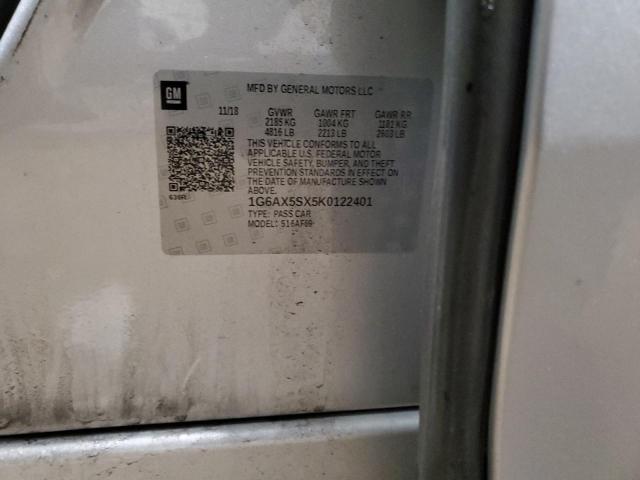 1G6AX5SX5K0122401 - 2019 CADILLAC CTS LUXURY 银色 照片 12