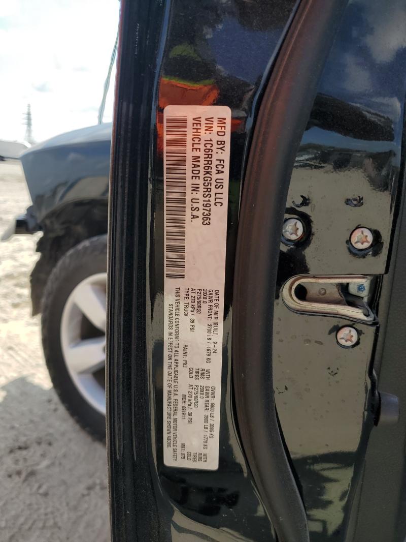 1C6RR6KG5RS197363 - 2024 RAM 1500 CLASS TRADESMAN Qara foto 12