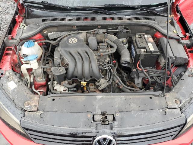 3VW1K7AJ9CM364544 - 2012 VOLKSWAGEN JETTA BASE RED photo 11