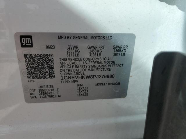 1GNEVHKW8PJ276980 - 2023 CHEVROLET TRAVERSE LT 白色 照片 13